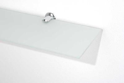 Skleněná satinované sklo polička 49,8 x 12 cm úchyty SHELF GLASS CLASSIC detail